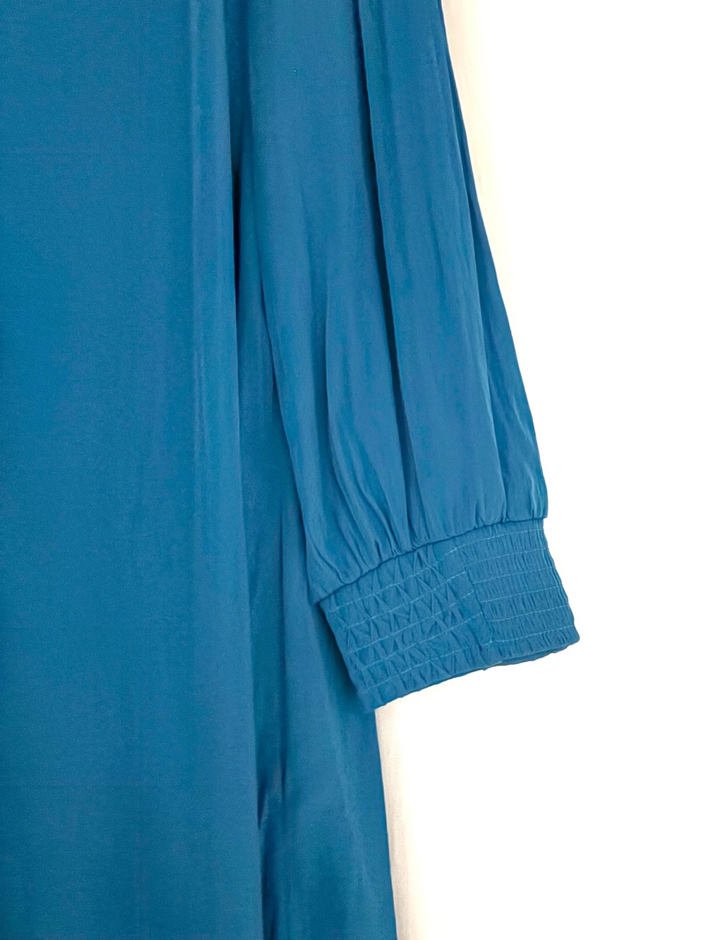 Chico's Blue V-Neck 3/4 Sleeve Dress - Picture 2 of 6